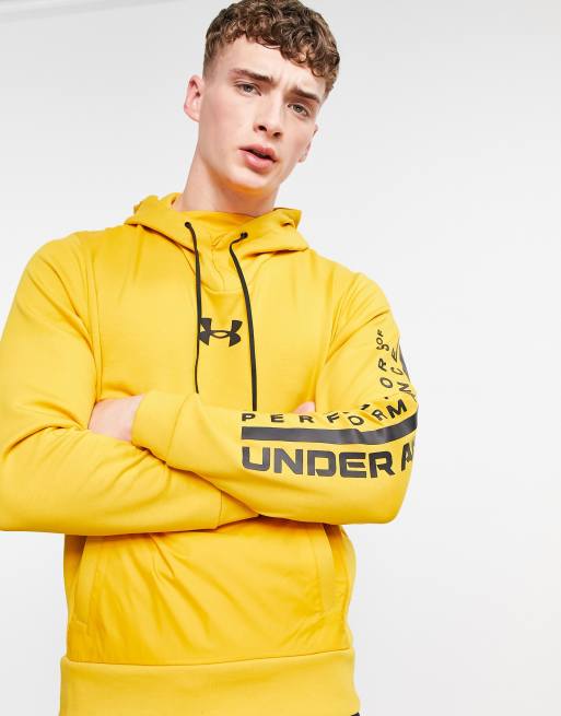 Under armour hoodie store fashion yellow