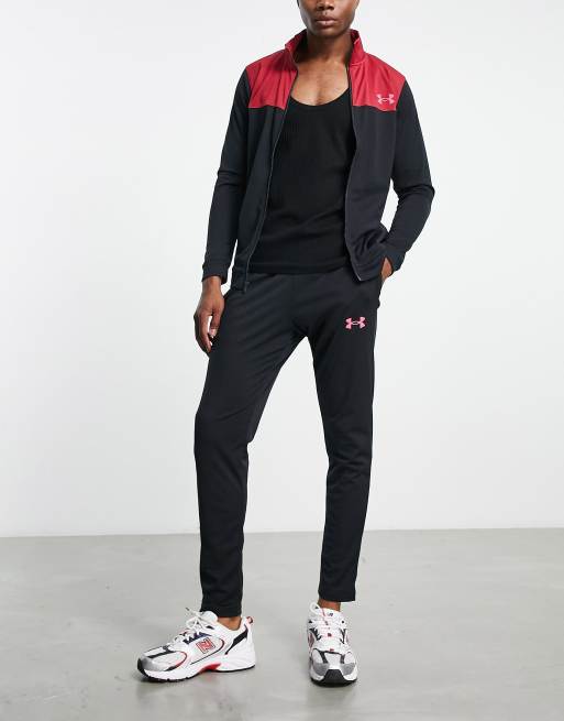 Under Armour Survetement Noir/Rouge Garçon Tracksuit - Colizey