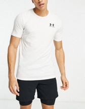 Under Armour - T-shirt de sport avec logo ton sur ton - Gris foncé