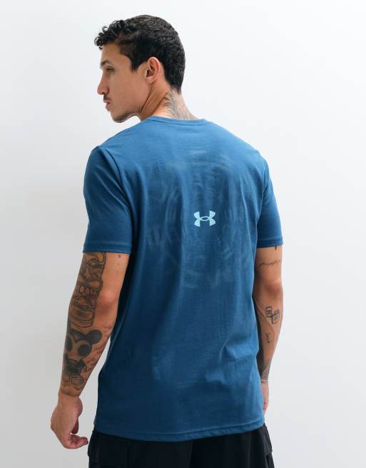 Under Armour t-shirt à manches courtes avec imprimé au dos en bleu, 5 de 5