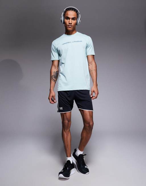 Under Armour - T-shirt a maniche corte blu smalto con stampa sul retro, 3 di 5