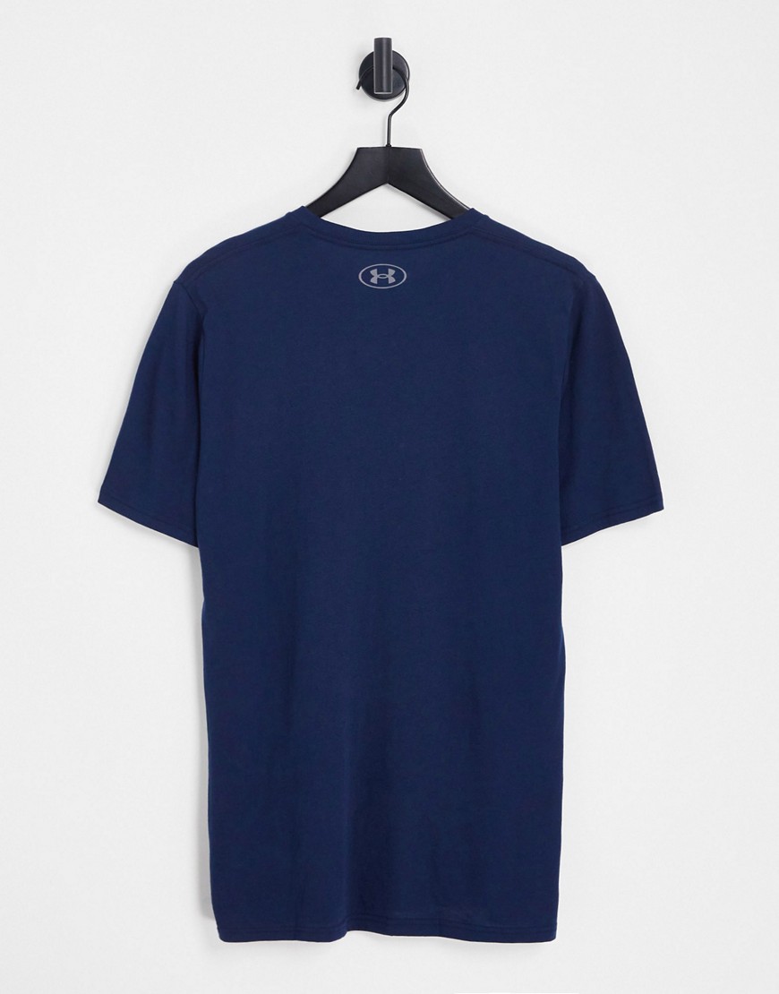 T-shirt blu navy con logo-Nero - Under Armour T-shirt donna  - immagine1