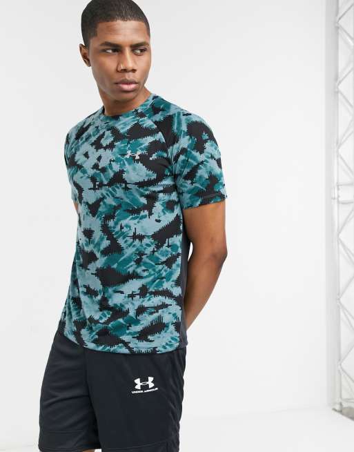 shirt in camo green - Koszulki under armour challenger iii