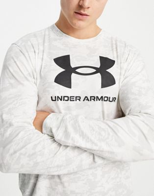 T-shirts et débardeurs Under Armour - T-shirt manches longues à motif camouflage - Blanc
