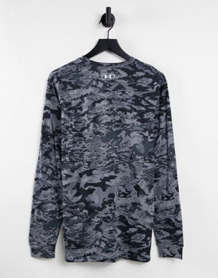 T-shirts et débardeurs Under Armour - T-shirt manches longues à motif camouflage - Noir