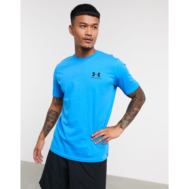 Under Armour - T-shirt met logo in blauw