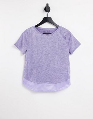 Under Armour - T-shirt technique avec aérations - Violet