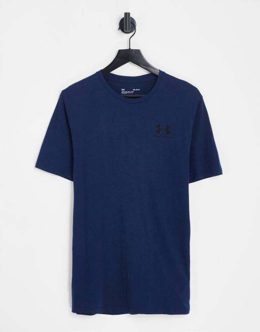 Under Armour - T-shirt met logo in blauw