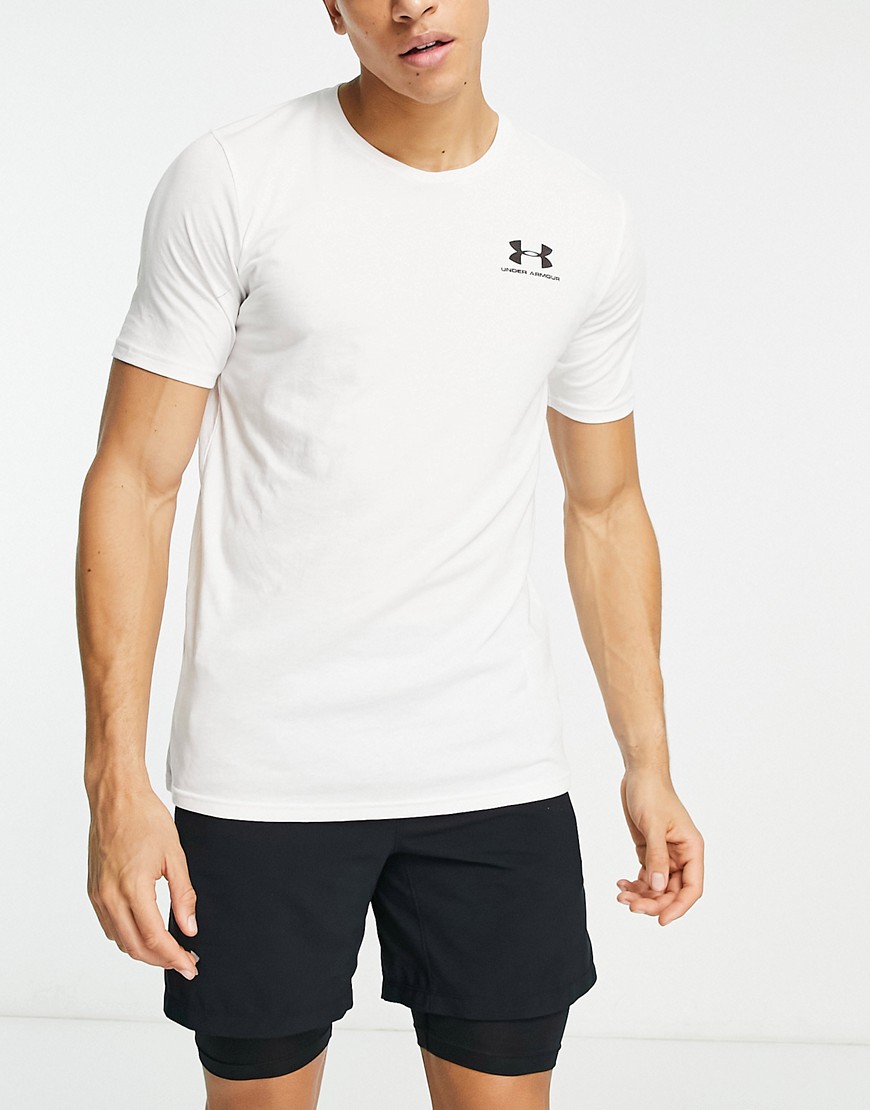 Under Armour t-shirt with logo in white-Grey