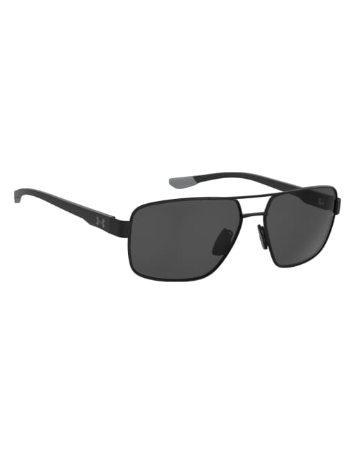 Under Armour - Takeoff - Gafas de sol negras rectangulares con lentes grises, 4 de 4