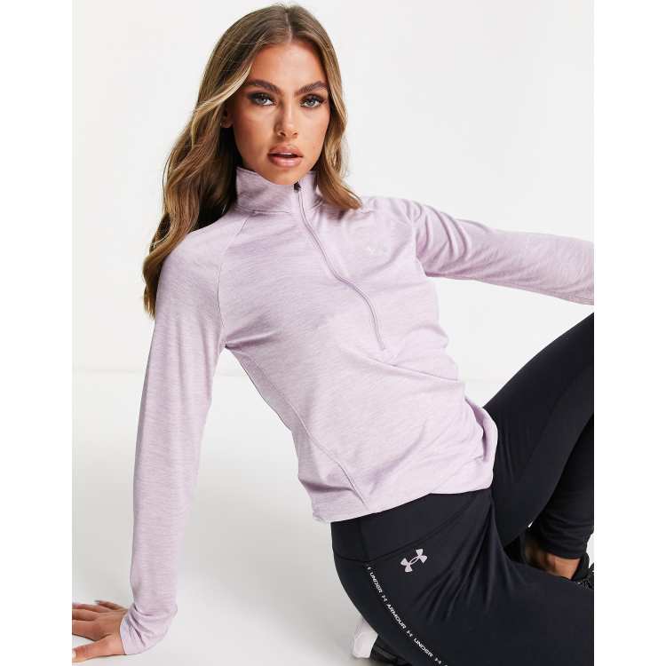 Under Armour Tech 1 2 zip long sleeve top in mauve ASOS