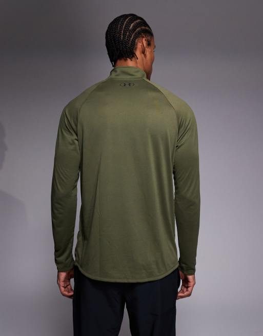 Under Armour - Tech 2. 0 - Top à col zippé - Vert marin, 3 de 5