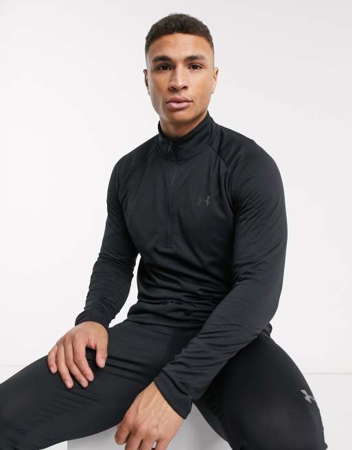 Under Armour Tech 2.0 1/2 zip top in black | ASOS