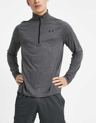 Under Armour Tech 2.0 Half Zip Sweat In Dark Gray In Gray