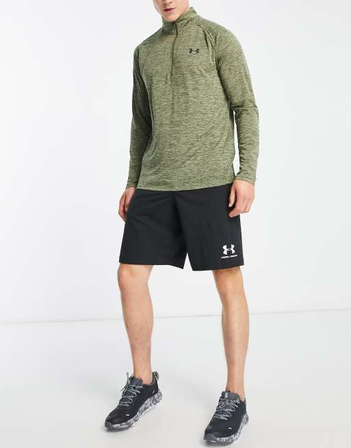 Under Armour Tech 2.0 half zip sweat in khaki | ASOS