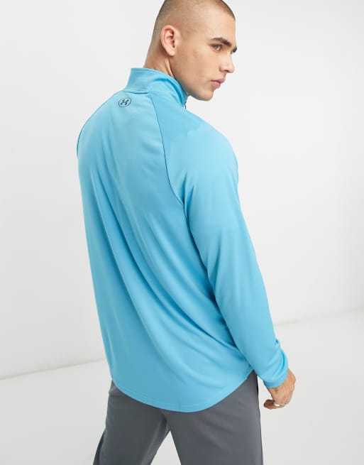 Under Armour Tech 2.0 half zip sweatshirt in blue