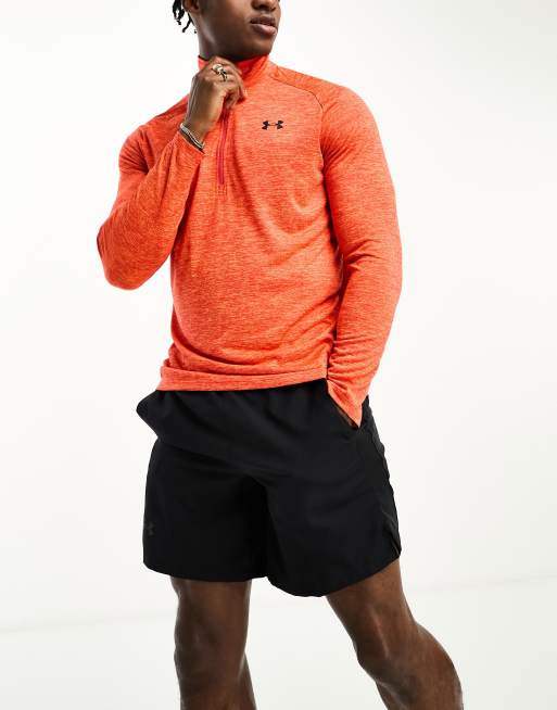 Red under armour half on sale zip