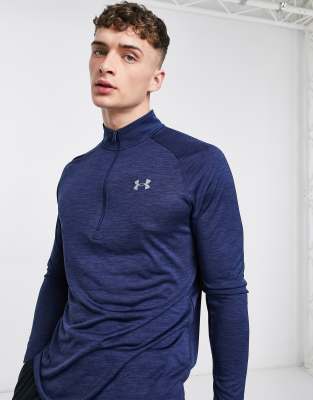 Under Armour Tech 2.0 half zip top in blue - ASOS Price Checker