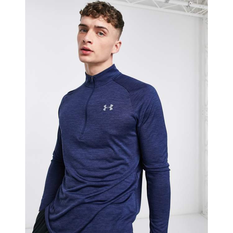 Under Armour coldgear rush 1/2 zip top in blue