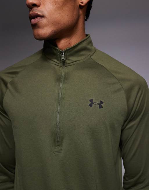 Under Armour Tech 2.0 half-zip top in marine green, 5 of 5