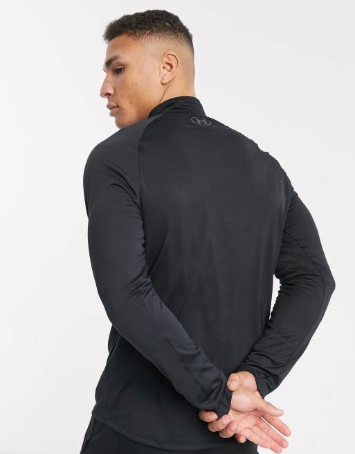 Under Armour – Tech 2.0 – Svart topp med 1/2 dragkedja, 2 av 4