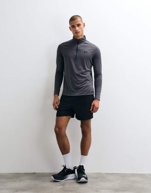 Under Armour - Tech 2.0 - Sweater met halve rits in donkergrijs, 2 van 5