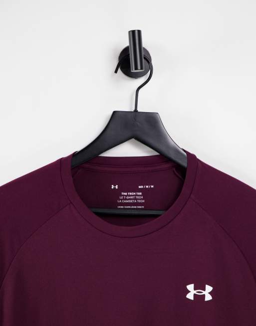 Under armour maroon t on sale shirt