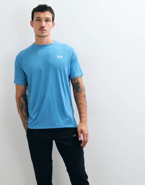 Under Armour Tech camiseta de manga corta texturizada en azul claro - view 1