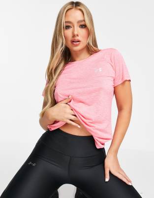 Under Armour Tech crew neck t-shirt in pink - ASOS Price Checker