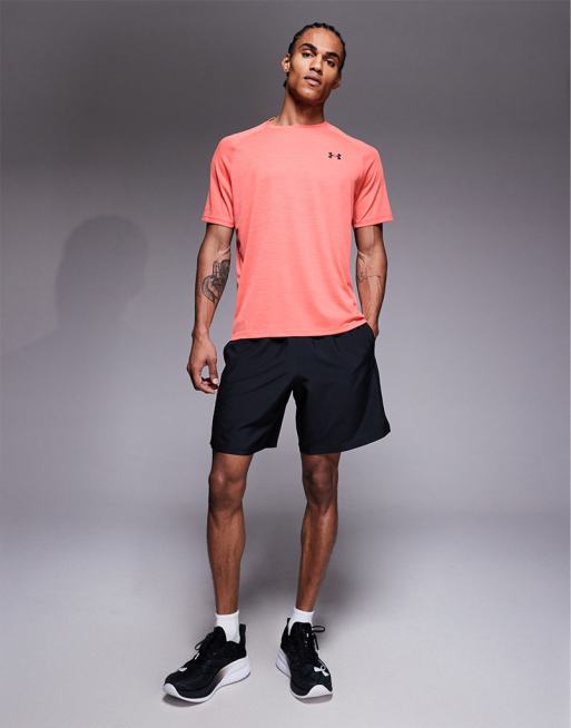 Under Armour – Tech – Czerwony fakturowany T-shirt z krótkimi rękawami, 2 z 5