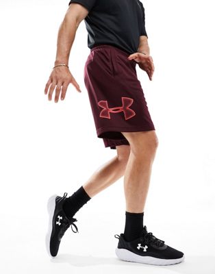 Under Armour Tech graphic shorts in burgundy - ASOS Price Checker