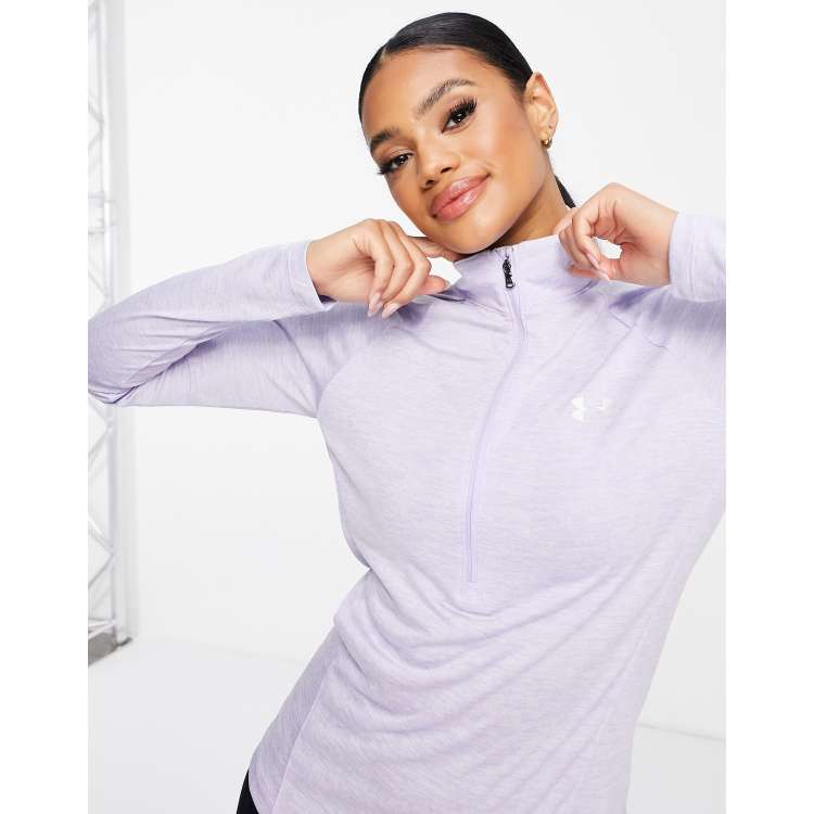 Purple under armour top best sale