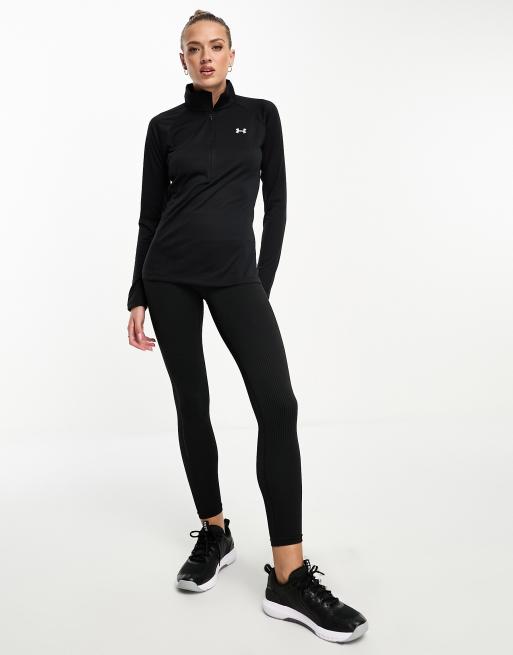 Under Armour Tech half zip training top in black