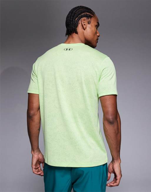 Under Armour – Tech – Jasnozielony T-shirt w pikselowy wzór, 3 z 5