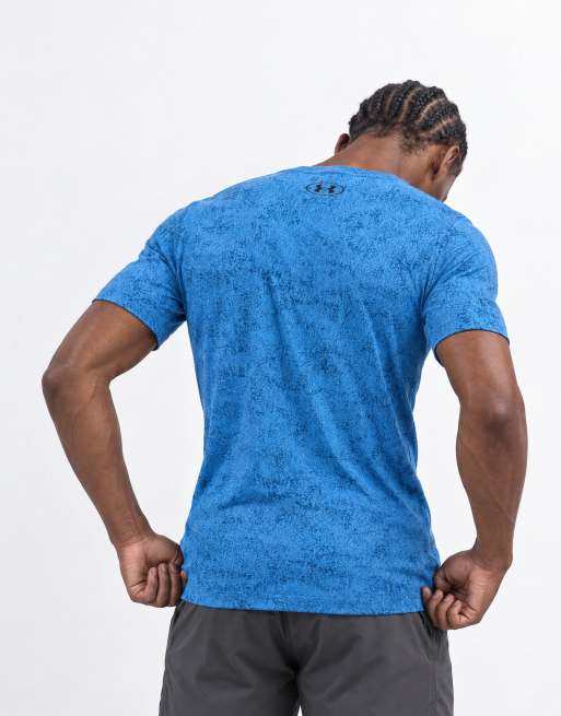 Under Armour Tech Pixelate short sleeve t-shirt in blue, 9 of 9