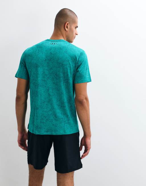 Under Armour Tech Pixelate short sleeve t-shirt in green, 5 of 5