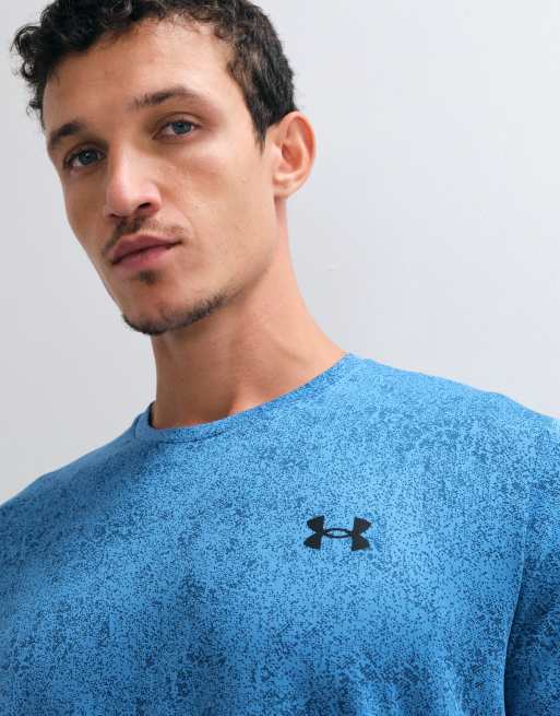 Under Armour Tech Pixelate T-Shirt mit kurzen Ärmeln in Blau, 5 von 9
