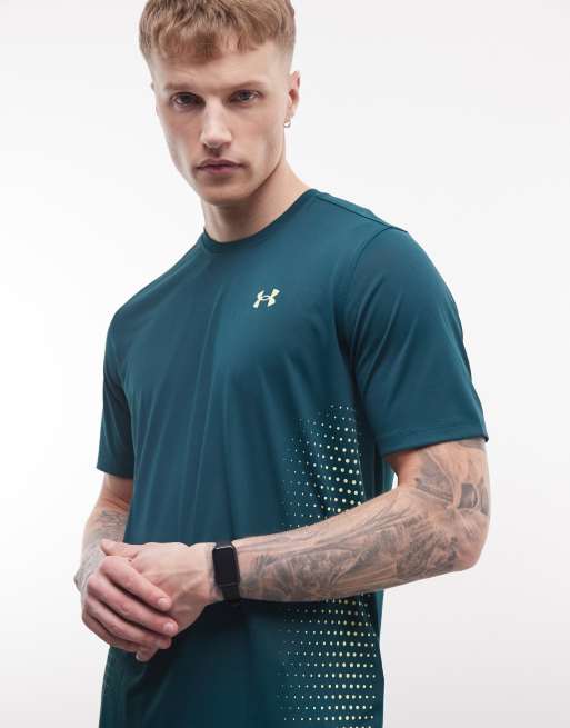 Under Armour – Tech Play – Ciemnozielony T-shirt z krótkimi rękawami, 4 z 5