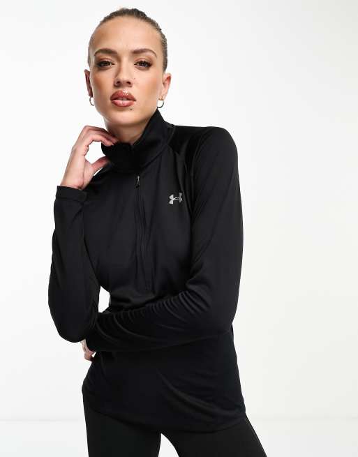 Under Armour - Tech - Sort træningstop med lynlås i halsen