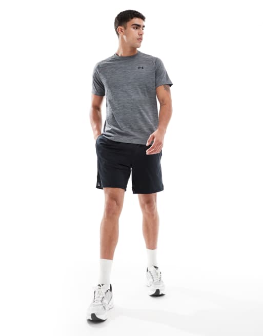Under Armour – Tech – Szary teksturowany T-shirt  , 4 z 4