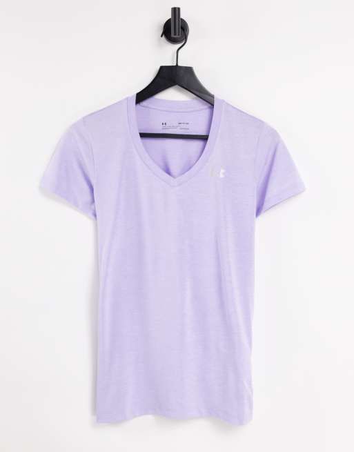 Under Armour - Tech - T-shirt à col en V - Violet