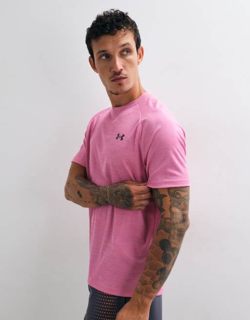 Under Armour Tech T-shirt a maniche corte testurizzata rosa, 3 di 10