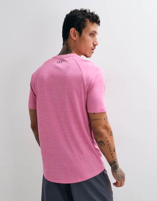 Under Armour Tech T-shirt a maniche corte testurizzata rosa, 5 di 10