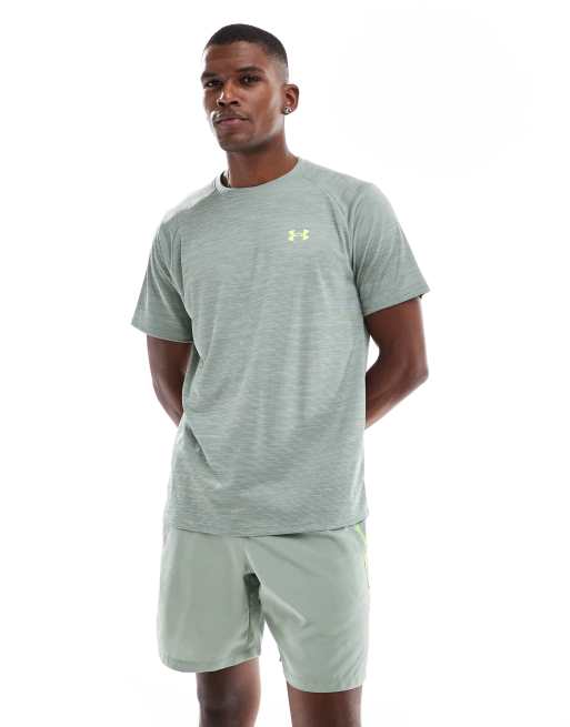 Under Armour - Tech T-shirt met korte mouwen en textuur in groen