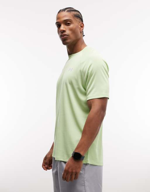 Under Armour - Tech T-shirt met korte mouwen en textuur in limoengroen, 5 van 5