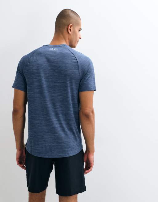 Under Armour Tech teksturowany T-shirt z krótkim rękawem w kolorze niebieskim, 5 z 5