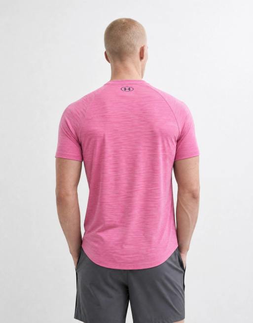 Under Armour Tech Textured short sleeve t-shirt in Pink, 9 of 10