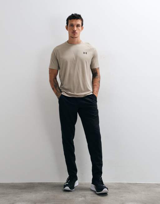 Under Armour Tech Textured short sleeve t-shirt in tan, 5 of 5
