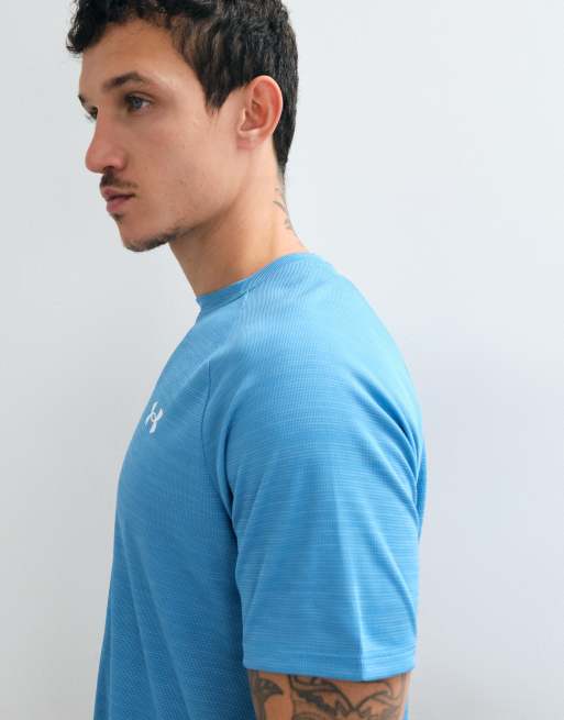 Under Armour Tech Textured t-shirt à manches courtes bleu clair, 4 de 5