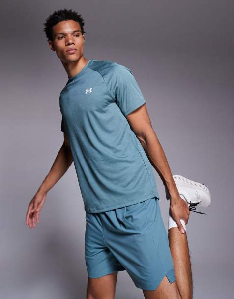 Under Armour Tech textured t-shirt in jasper blue - view 1